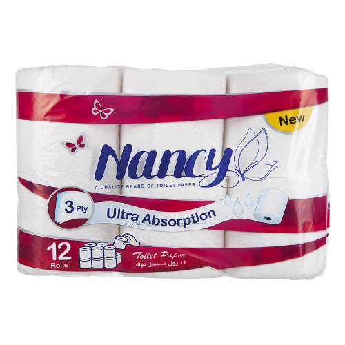 دستمال توالت 12 قلو نانسی