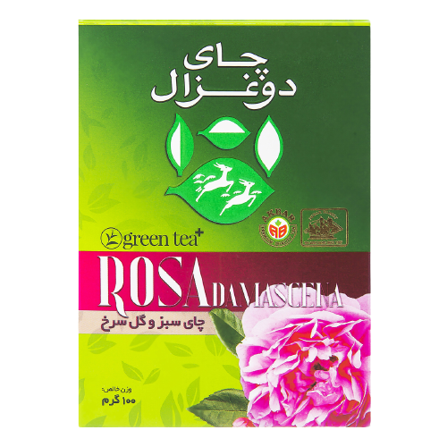 چاي سبز با گل سرخ دوغزال