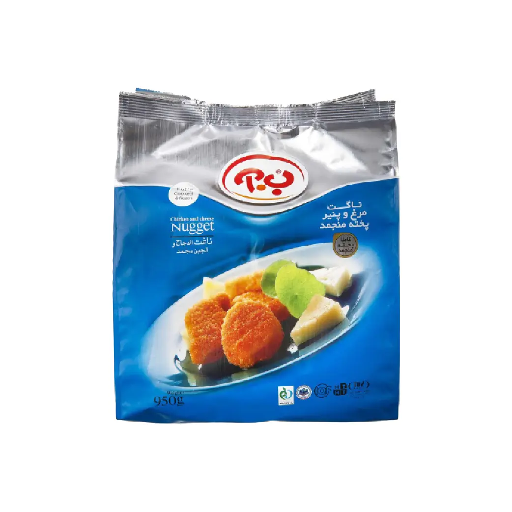 ناگت مرغ و پنیر 950 گرمی ب.آ ناگت مرغ و پنیر 950 گرمی ب.آ