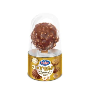 بستنی سه بعدی شکلات فندقی