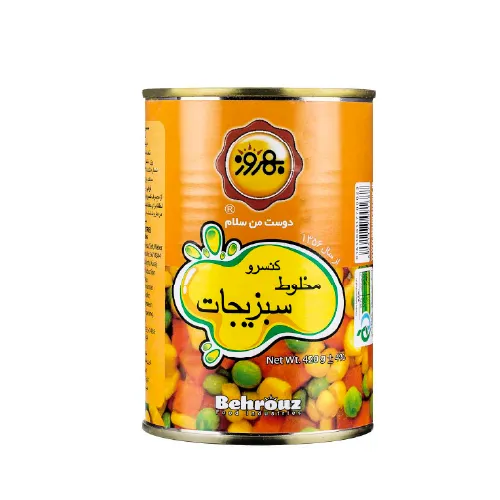 كنسرو مخلوط سبزیجات قوطی 380 گرم بهروز