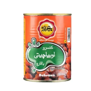 کنسرو قارچ و لوبیا 380 گرمی بهروز