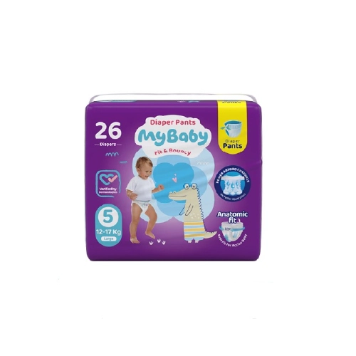 پوشک شورتی کانال‌دار سایز 5 مای‌بیبی